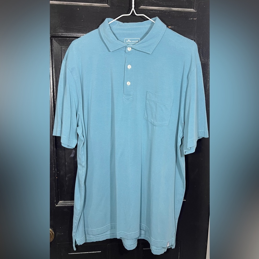 Peter Millar Polo size L 92% Cotton 8% Spandex